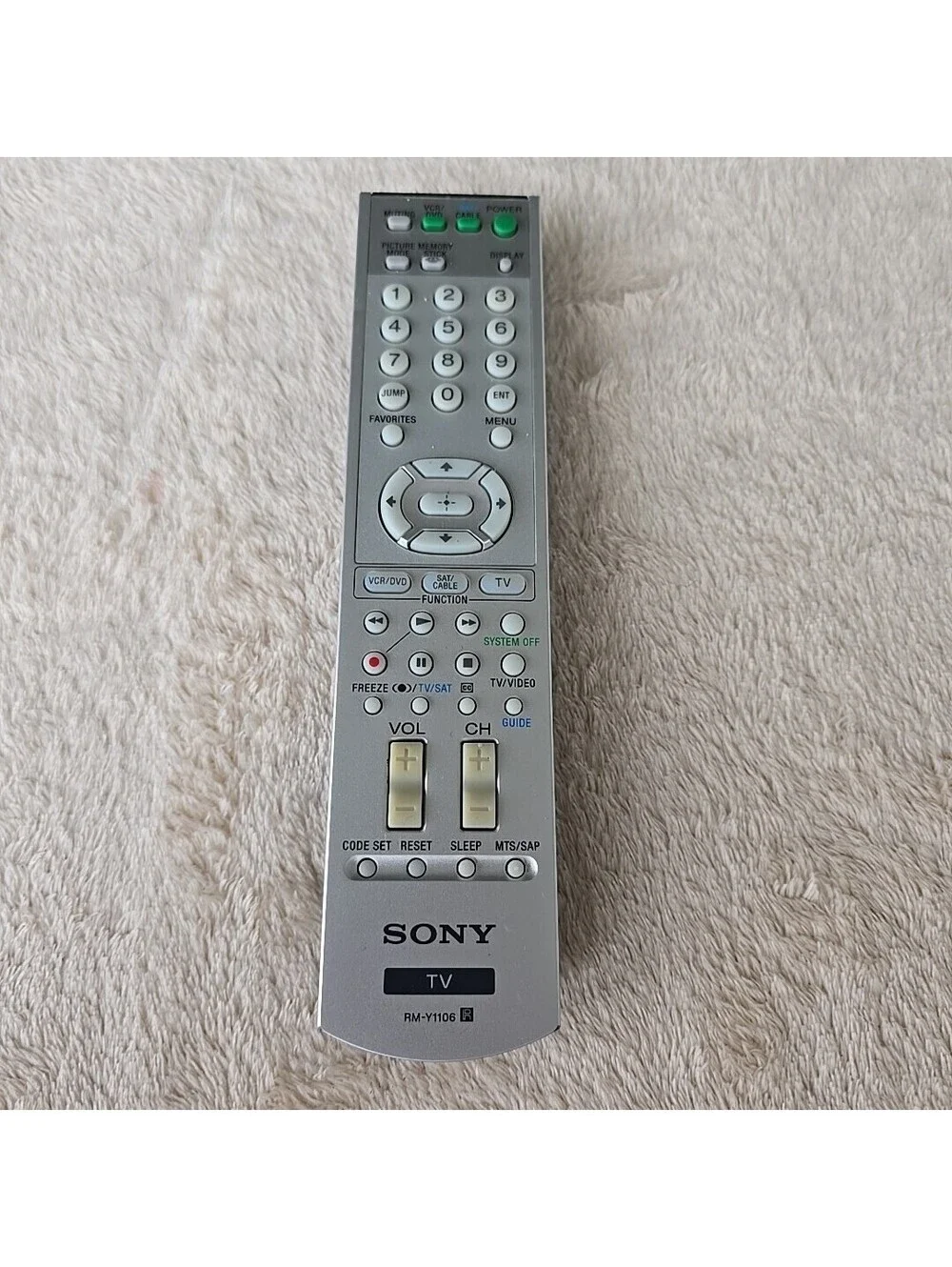 Sony RM-y1106 Remote Control Silver